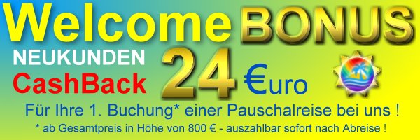 Welcome Bonus - 24 Jahre online ! Welcome Bonus